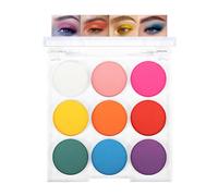 Paleta de sombras de ojos colorida, 9 colores mate, paleta de maquillaje altamente pigmentada, brillante, resistente al agua, resistente a las manchas, con polvo liso, maquillaje de ojos, fiesta de