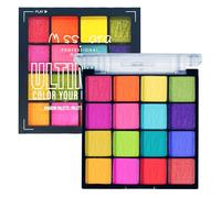 Paleta de sombras de ojos con 16 colores, paleta de sombras de ojos coloridas, acabado intenso y duradero, resistente al agua y a las manchas, paleta de colores altamente pigmentada, mate para fiestas