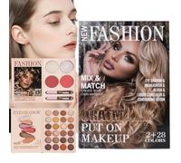 Paleta De Sombras De Ojos,Corrector Mate Duradero,Iluminador Rubor Contorneador Libro De Belleza | Para Uso Diario Fiesta Viaje Cumpleaños Citas Sesiones Fotos Boda Noche De Salida Eventos Mujeres Nov