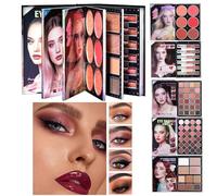 Paleta de sombras de ojos: cosméticos de larga duración de 48 colores, mezcla cremosa y de prismas, fusión cromática vibrante, paleta dramática brillante, declaración de belleza creativa | Co
