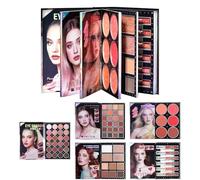 Paleta De Sombras De Ojos Cosméticos Mate Estilo Libro | Paleta Facial Con Brillos Rubor Y Contorno Para Diario Viajes Vacaciones Bodas Cumpleaños Eventos Mujeres