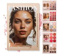 Paleta de sombras de ojos de 24 colores, paleta de maquillaje estilo libro de 5 capas con 67 sombras profesionales, 2025 con sombras de ojos mate y brillantes, coloretes, iluminadores (Cherry Smoke)