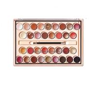 Paleta De Sombras De Ojos De 34 Colores Con Pincel, Acabados Nacarados Y Mate, Fácil De Aplicar, Adecuada Para Principiantes, Maquillaje Rápido, Maquillaje Escénico