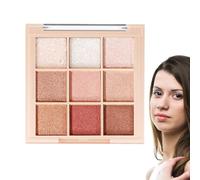 Paleta De Sombras De Ojos De 9 Colores: Brillo De Pigmento Intenso, Paleta De Maquillaje Profesional Con Brillo Mate, Fórmula Impermeable A Prueba De Manchas | Nude Y Atrevidos Elegantes Para Di