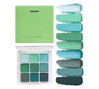 Paleta de sombras de ojos de aguacate: sombra de ojos de brillo verde vibrante con 9 tonos pigmentados audaces, fórmula mezclable | Sombra de ojos impermeable para la fiesta de, creativa