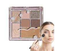 Paleta de sombras de ojos de colores | Paleta de maquillaje brillante mezclable de 7 colores | Pallete altamente pigmentado de la sombra de ojos del maquillaje profesional de la belleza para diverso m