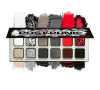 Paleta de sombras de ojos góticas, color negro, gris, rojo, negro, plateado, ahumado, marrón, crema, tallischen y mate, 12 tonos, sombras de ojos rojas para Halloween, punk, vampiros oscuros