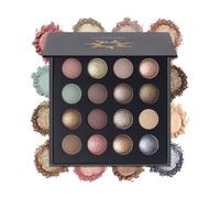 Paleta de sombras de ojos horneadas de larga duración altamente pigmentadas, 16 colores de sombras de ojos nude con brillo mate y metálico