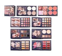 Paleta de sombras de ojos - Juego de belleza multitono, colorete en polvo de color | Cobertura que oculta maquillaje esculpido, surtido de estuche cosmético portátil de textura para damas, jóve