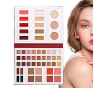 Paleta de Sombras de Ojos Kit De Contorno E Iluminador De 52 Colores