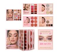 Paleta de sombras de ojos - Libro cosmético multietapa de 55 colores, pigmento iluminador brillante, juego de maquillaje duradero | mujeres niñas diarias noche fiesta cumpleaños boda actuación