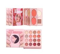 Paleta de sombras de ojos: libro de maquillaje todo en, contorno de rubor resaltador de 39 colores, polvo pigmentado con brillo mate, fórmula de larga duración que se puede mezclar y construir | S