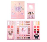 Paleta de sombras de ojos, maquillaje de ojos de larga duración, juego de viaje compacto de 32 colores, mate con brillo de pigmento, kit de maquillaje con espejo y pincel, colección diaria de so