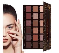 Paleta De Sombras De Ojos Marrón,Paleta De Sombras De Ojos Neutrales - Paleta De Maquillaje Sombra De Ojos Mezcla De 18 Colores | Sombra De Ojos Neutral De Larga Duración, Altamente Pigmentada