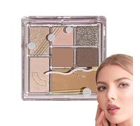 Paleta de sombras de ojos neutral | Sombra de ojos prensada mate y brillante de 7 colores,Pallete altamente pigmentado de la sombra de del maquillaje profesional de la belleza para diverso maquil