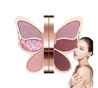 Paleta De Sombras De Ojos - Paleta De Forma Única 6 Colores, Kit De Pigmentos, Conjunto De Belleza Teñida Impermeable | Colección De Mate Con Lentejuelas Radiantes Para Boda, , Voyag
