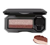 Paleta de sombras de ojos Paleta de sombras de ojos de 2 colores Maquillaje con pincel de esponja pequeño Sombra de portátil de dos tonos resistente al agua y de larga duración Estilo altamen