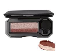 Paleta de sombras de ojos Paleta de sombras de ojos de 2 colores Maquillaje con pincel de esponja pequeño Sombra de portátil de dos tonos resistente al agua y de larga duración Estilo altament
