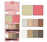 Paleta de Sombras de Ojos para Mujeres - 9 Colores Marrón Desnudo, Bronce/Contorno Multiuso, Mate/Brillante, Alto Pigmento, Mezclable, Impermeable de Larga Duración, Quotidiano/Smokey Looks (#B)