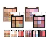 Paleta de sombras de ojos para mujeres - Cosméticos de cara mate, juego de belleza amigable para la piel | Herramienta de mejora sutil diaria de larga duración, sombras de ojos sonroja p