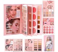 Paleta de Sombras de Ojos | Perla Mate con Forma de Libro para Rubor y Sombras,Paleta De De Ojos Y Rubor Mate Perla | Para Regalo de Esposa Amiga Hermana Fiestas Cenas Carnaval Viajes Diarios