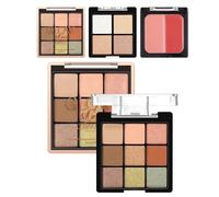 Paleta De Sombras De Ojos Y Rubor,Juego De Maquillaje Con Paleta De Sombras, Rubor E Iluminador - Brillos Mate Duraderos Para Ojos Rostro Fiesta Noche Fotos Belleza