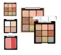 Paleta De Sombras De Ojos Y Rubor,Juego De Maquillaje Con Paleta De Sombras, Rubor E Iluminador | Cosmético Con Texturas Mate Y Brillantes Para Piel En Noches De Cita, Viajes Diarios Y