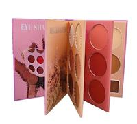 Paleta de sombras ojos 43 colores maquillaje libro brillo mate perlado con brillos y destellos ideal para citas cotidianas fiestas incluye rubores contornos iluminadores compacta elegante fácil transp