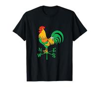 Paleta de Viento de Gallo Colorido y Divertido diseño de Pollo - Granja Camiseta