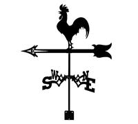 Paleta de viento para decoración de casa, techo de patio al aire libre, paleta de hierro forjado, para jardín, decoración de patio, veleta de acero inoxidable, indicador de dirección del viento con