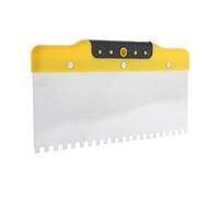 Paleta de yeso con muescas para yeso, espátula dentada para yeso, 250 mm, amarillo y negro