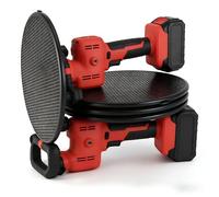 Paleta de yeso eléctrica de 1680 W, paleta de hormigón inalámbrica de 6 velocidades con 2 baterías de litio, máquina de acabado de paredes de 38 cm