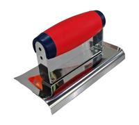 Paleta de yeso herramienta de hormigón de 5.9 x 3 pulgadas de acero inoxidable multifuncional herramienta de yeso para barro de yeso con agarre cómodo, bordeadora de hormigón