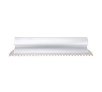 Paleta Dentada Cuadrada 2 / 5x2 / 5in, Llana Albañil Pequeña de Aleación de Aluminio y Acero Inoxidable para Enlosar, 400mm - Distribución Uniforme, Diseño con Bafles, Ideal para (24 pulgadas)