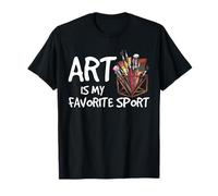 Paleta Deportiva Favorita del Artista Pincel de Pintura Cita Creativa Camiseta