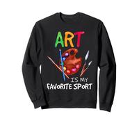 Paleta Deportiva Favorita del Artista Pincel de Pintura Cita Creativa Sudadera