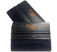 Paleta espatula rotulación carwraping 10x7cm para colocar vinilo con protector de fieltro (Cinco unidades)