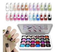 Paleta Gel Para Toques - Esponja De Pintura Uñas | Set Degradado Efecto Difuminado | Suministros Manicura 24 Colori, Kit Naïl Árt Blush Aura French Salon, Textura, Aplicación Fácil