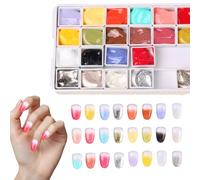 Paleta gel Pat - Pigmento Base Mate En Pasta Para Pintura Con 24 Colores | Gel de palmaditas en uñas | Manicura en casa, para principiantes y mujeres, estampado y esculpido para uñas