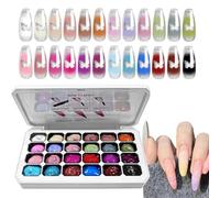 Paleta Gel Toque - Decoración Uñas 24 Colores - Paleta De Gel Degradado Con Palmaditas,Mujeres Y Chicas Damas Esposas Madres Novias Estudiantes Arte Aficionadas A Las Manualidades Salón