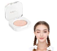 Paleta Individual de Sombras de Ojos con Brillo, Sombra Ojos Champagne, Incluye Aplicador de Esponja Dual de 55mm para Maquillaje Fácil y Preciso, Contenido 1.2g