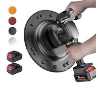 Paleta industrial para hormigón y pared, pulidora eléctrica de mortero de cemento con lijadora de pladur de techo, 6 velocidades ajustables, incluye 2 baterías para trabajos de construcción eficientes