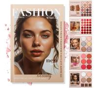 Paleta maquillaje estilo libro 5 capas | 24 color Paleta sombras ojos | Alto pigmentado tod una paleta maquillaje sombra ojos | Maquetas belleza larga duración Paletas sombras ojos para mujeres