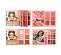 Paleta Maquillaje Libro - 3 Niveles Paleta Sombras De Ojos Plegable Con Mate Brillo Rubor E Iluminador, Set 36 Colores Cosméticos | Kit Belleza Para Mujeres Niñas | Fiesta Desplazamiento Diario Maquil