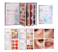 Paleta Maquillaje Libro | 45 Colores Multifunción Portátil,Paleta De Highlighter Y Blush Estilo Libro - Para Viaje Diario Citas Viajes Sesión De Fotos Cumpleaños