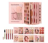 Paleta Maquillaje Libro | 6 capas alta pigmentación larga duración | Set De 60 Colores Iluminador Sombras De Ojos | para mujeres chicas viaje boda vida diaria baile graduación