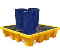 Paleta Modular de Alta Resistencia para la contención de derrames, Kit de Respuesta de Emergencia para derrames de Productos químicos y bidones de Aceite, montado en Carretilla elevadora, di