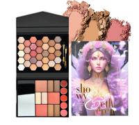 Paleta Ombretti Professional 46 Tonalità Finishing Luminoso Anti Sbavature Textura Differenziata Trucco Completo Colorazione Vibrante Set Make Up Vario Accessorio Bellezza | Per Donne Ragazze Viaggi