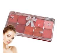 Paleta - Paleta de labios - Juego de sombras cosméticas | Color de labios cosmético no pegajoso | Paletas de labios ricas | Kit de maquillaje para pintalabios de 10 Colo