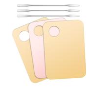 Paleta para Mezclar Maquillaje Acrílica con Espátulas, 3 Juegos | Mezcla Precisa y Color Uniforme, Acero Inoxidable, Uso Personal y Profesional, Limpieza Fácil